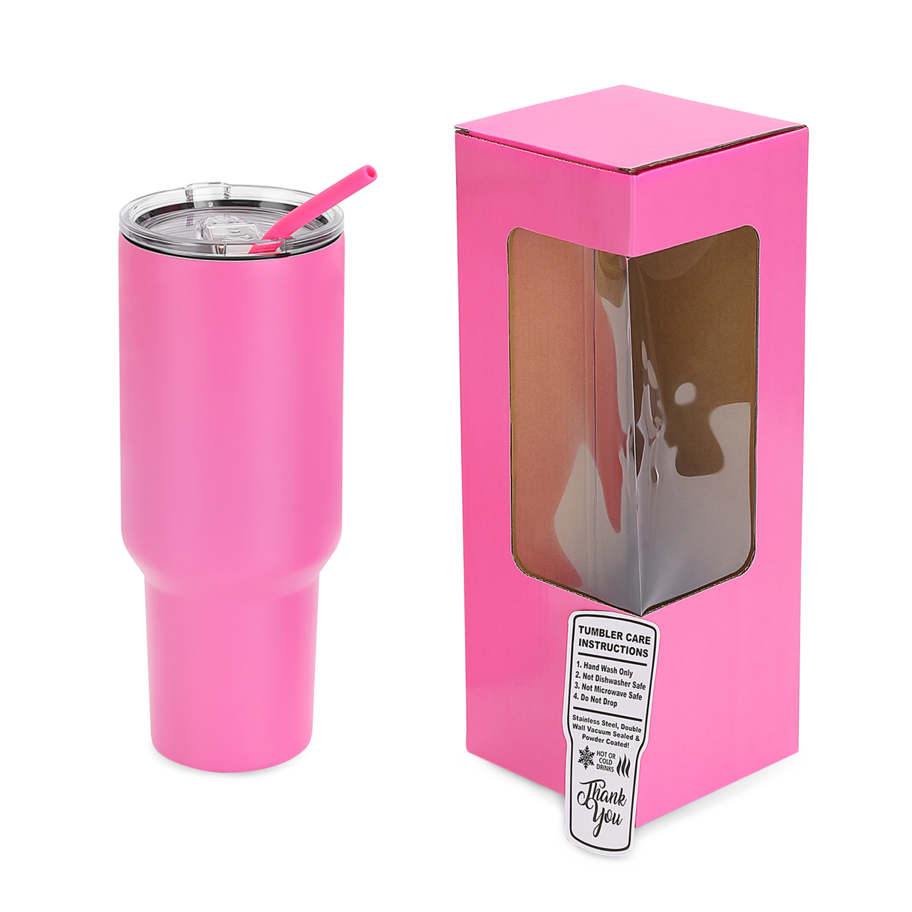Makerflo 40 oz Powder Coated Tumbler with Sliding Splash & Leak Proof Lid and Handle Sold Separately, Ideal for Craft and Personalization (Laser Engraving, UV DTF, Epoxy, and Vinyl)